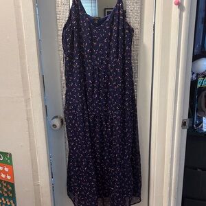 Halogen Navy Blue Floral Dress